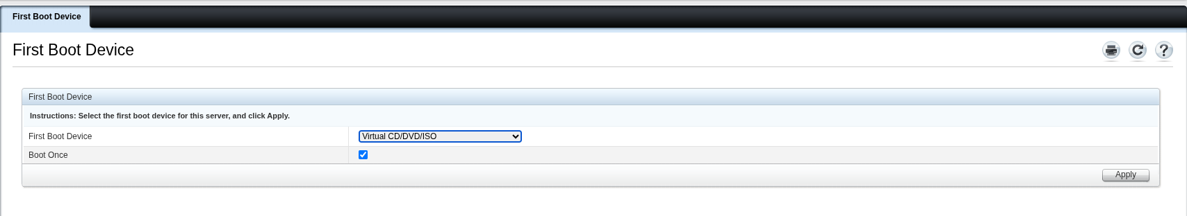 Dell iDRAC boot from virtual CD